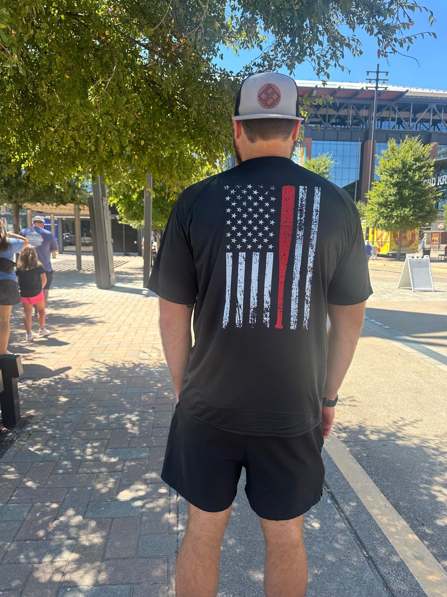 608 Sports Baseball Flag Tee